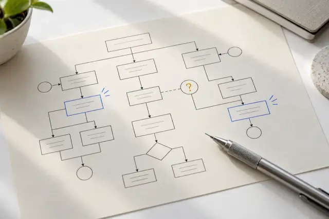 Online-business operating system mapped across channels and dependencies.